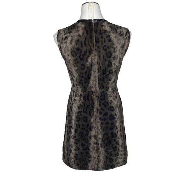 Sportmax Code Faux Fur Leopard Print Dress size US 8 - Picture 3 of 13